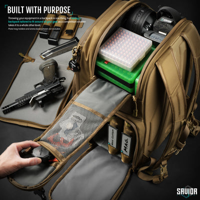 Top Pocket - Throwing your equipment in a backpack is one thing, but having a backpack tailored to fit around all your gear as a competition shooter takes it to a whole other level.