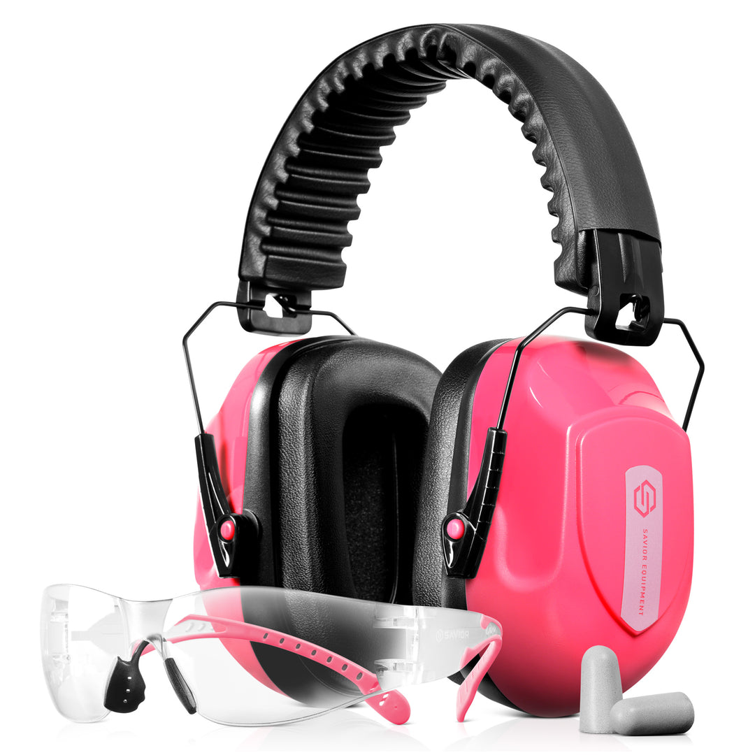Artemis Safety Combo Kit - Passive Ear Muffs, Frameless Safety Glasses, &amp; Ear Plugs