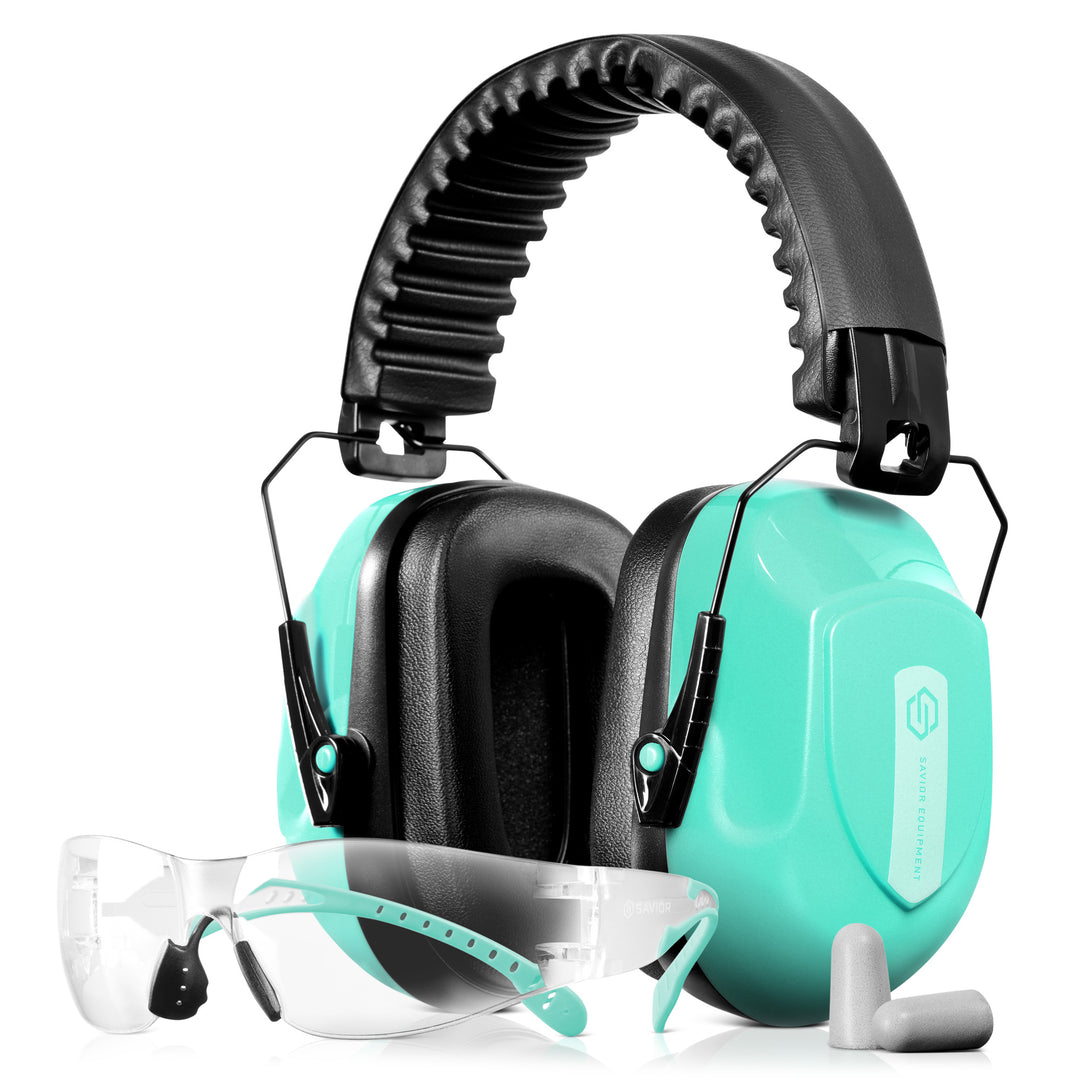 Artemis Safety Combo Kit - Passive Ear Muffs, Frameless Safety Glasses, &amp; Ear Plugs