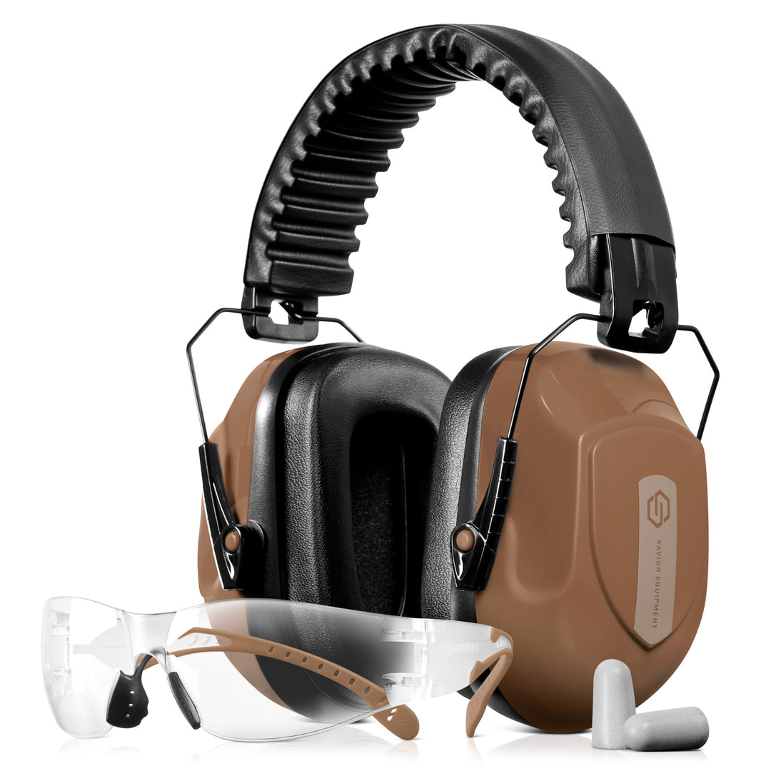 Artemis Safety Combo Kit - Passive Ear Muffs, Frameless Safety Glasses, &amp; Ear Plugs