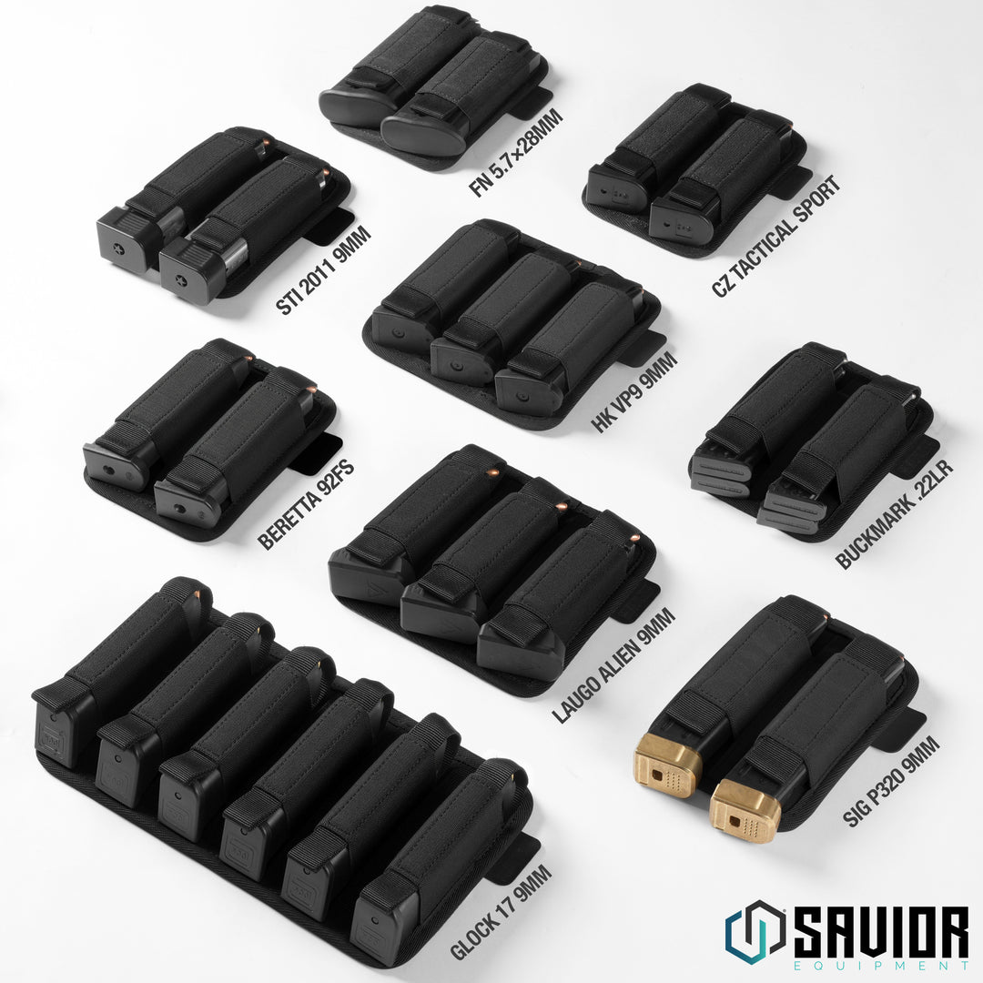 Pistol Mag Holder w/ Hook Backing - 2/3/6 Slot