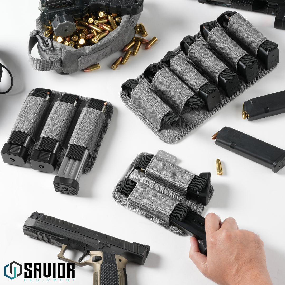 Pistol Mag Holder w/ Hook Backing - 2/3/6 Slot