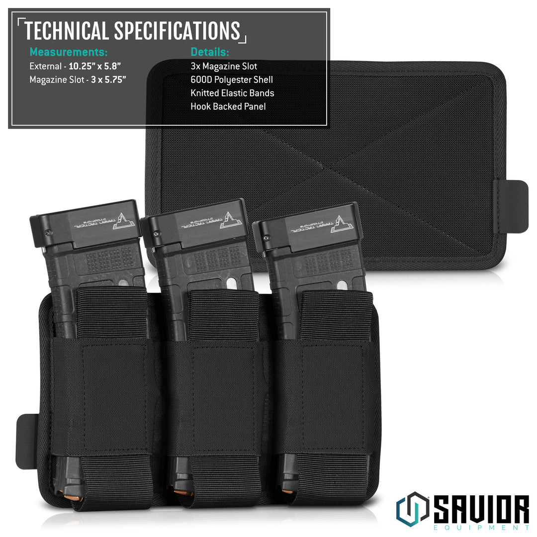 AR-15/AK-47 Mag Holder w/ Hook Backing - 1/2/3 Slot