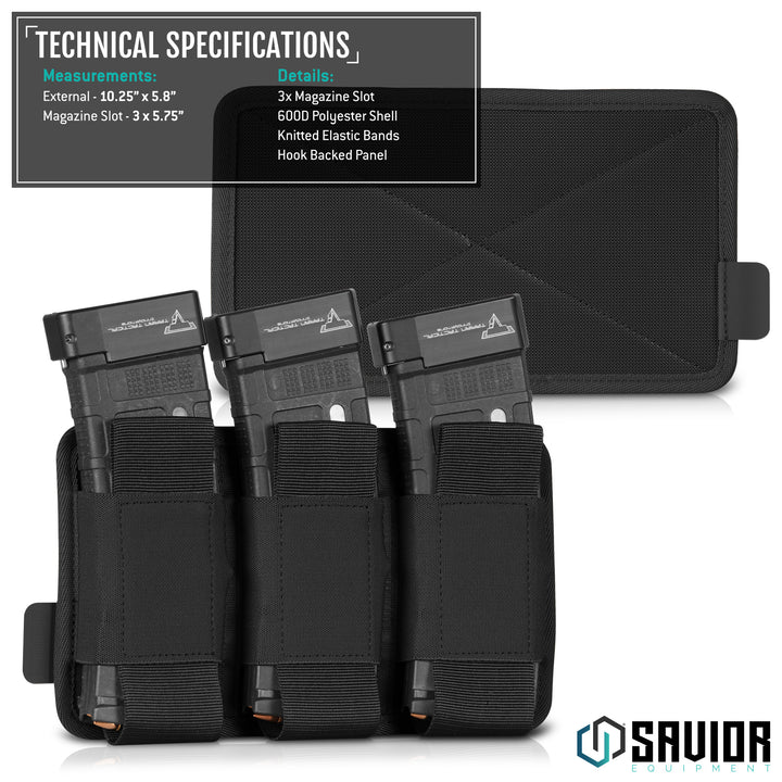 AR-15/AK-47 Mag Holder w/ Hook Backing - 1/2/3 Slot