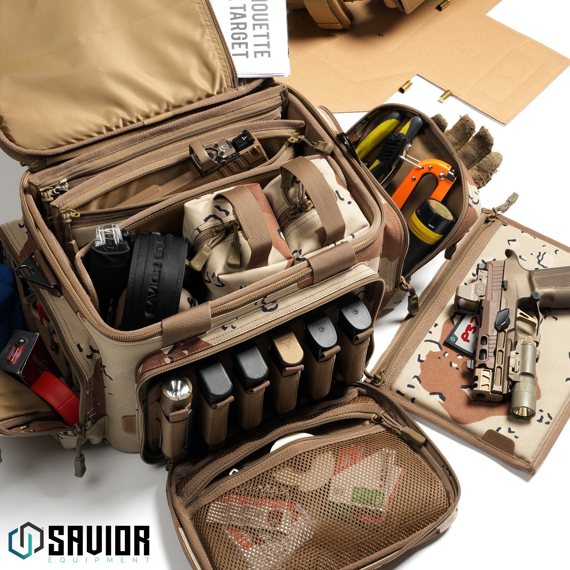 Camo Specialist - Range Bag w/ 3 Pistol Sleeves – Savior Equipment