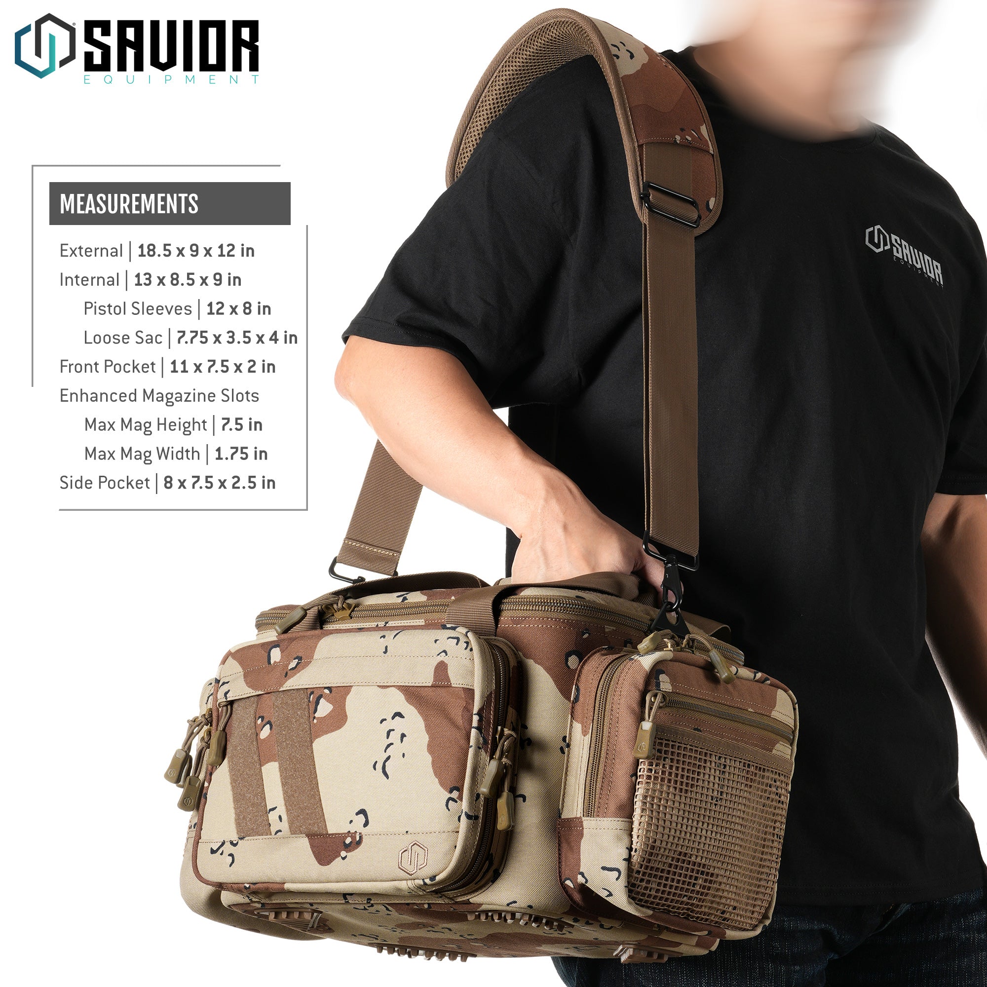 Camo Specialist - Range Bag w/ 3 Pistol Sleeves – Savior Equipment