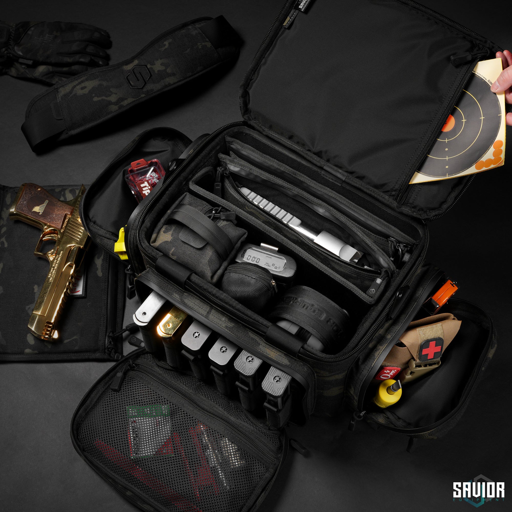 MultiCam® Specialist Range Bag w/ 3 Pistol Sleeves – Savior Equipment