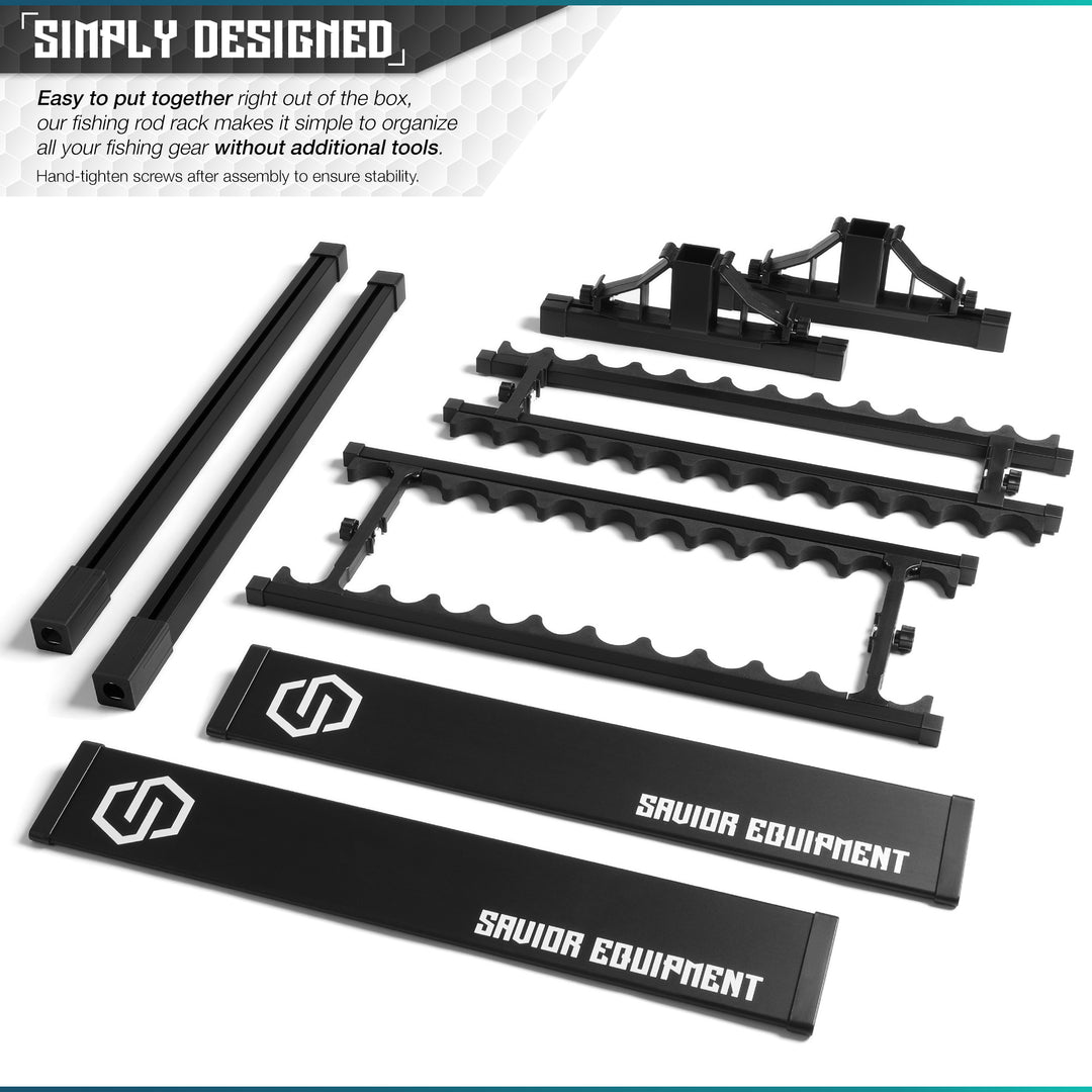 10 pole aluminum fishing rod rack by wakeman outdoors Aluminum Fishing Rod Holder Rack
