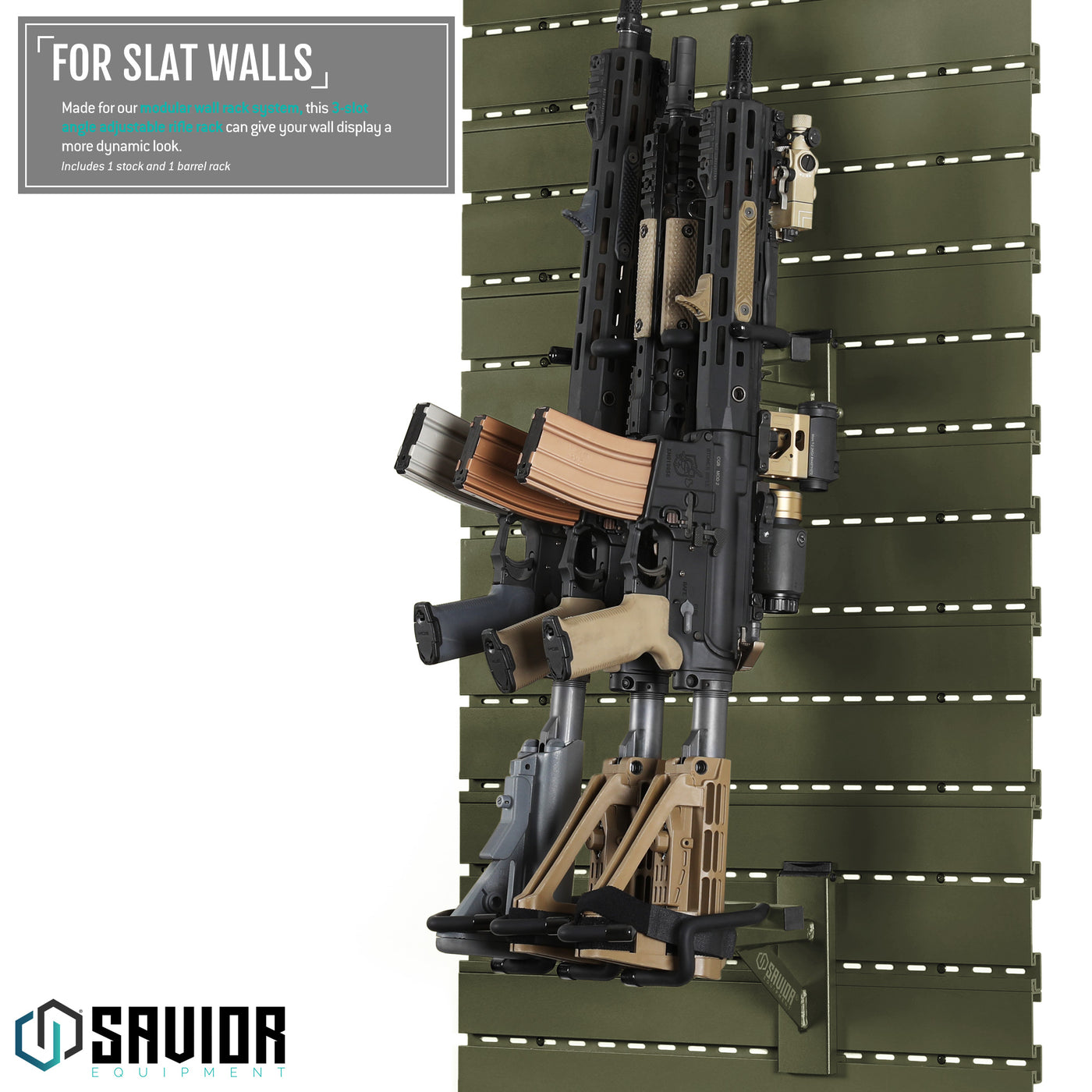 Wall Rack System - Angle Adjustable Rifle Wall Rack – Savior Equipment