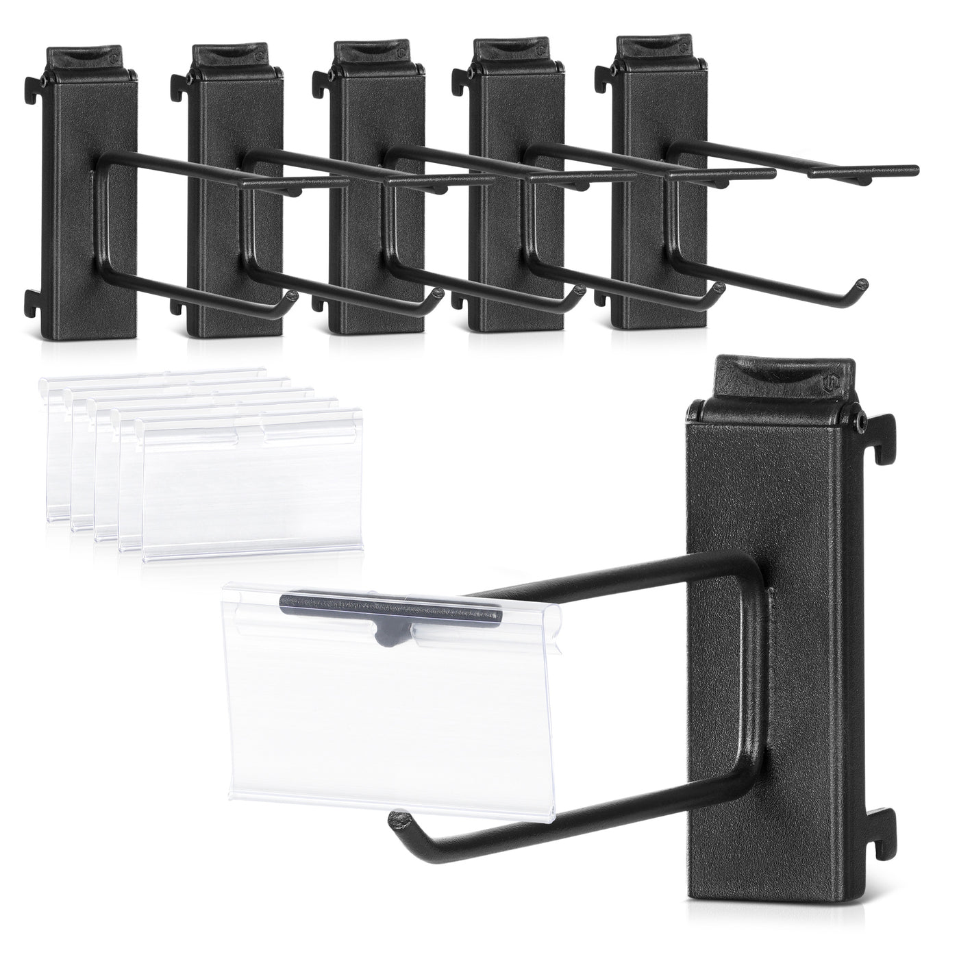 Wall Rack System - 6" Display Peg Hooks w/ Scanner Tag (6-Pack)