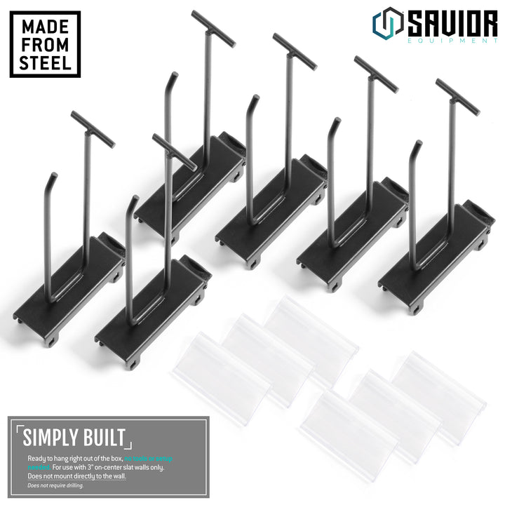 Wall Rack System - 6" Display Peg Hooks w/ Scanner Tag (6-Pack)