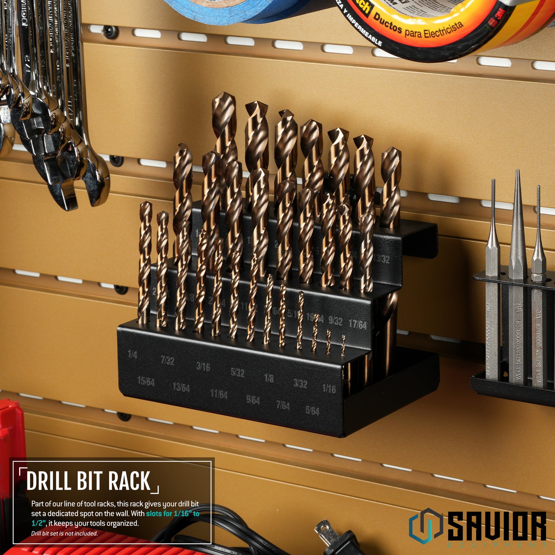 Bit Cable Storage Rack Wall Rack System - Drill Bit Rack – Savior Equipment