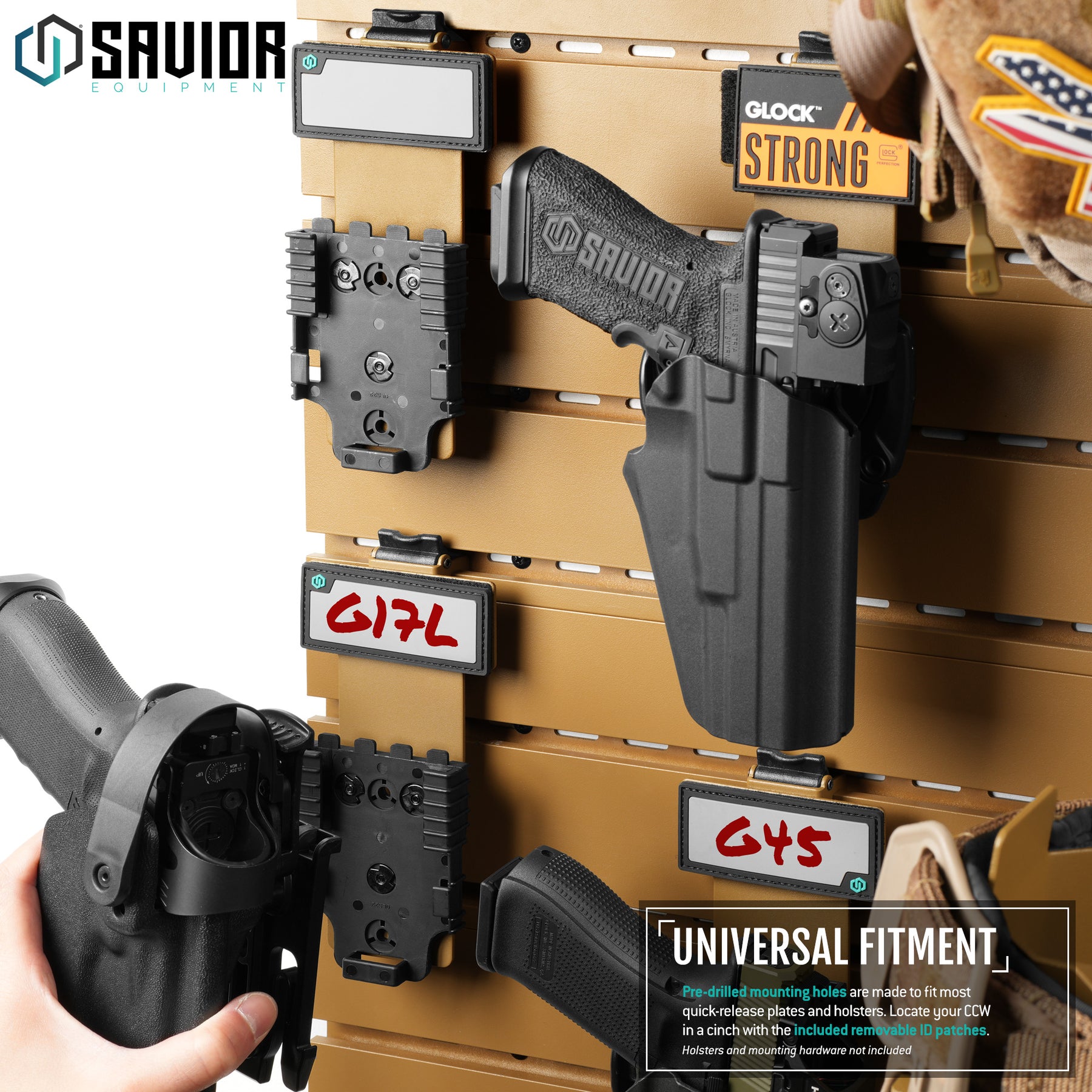 Holster Rack Un Rack Script Wall Rack System - Holster Mount (2-Pack) – Savior Equipment