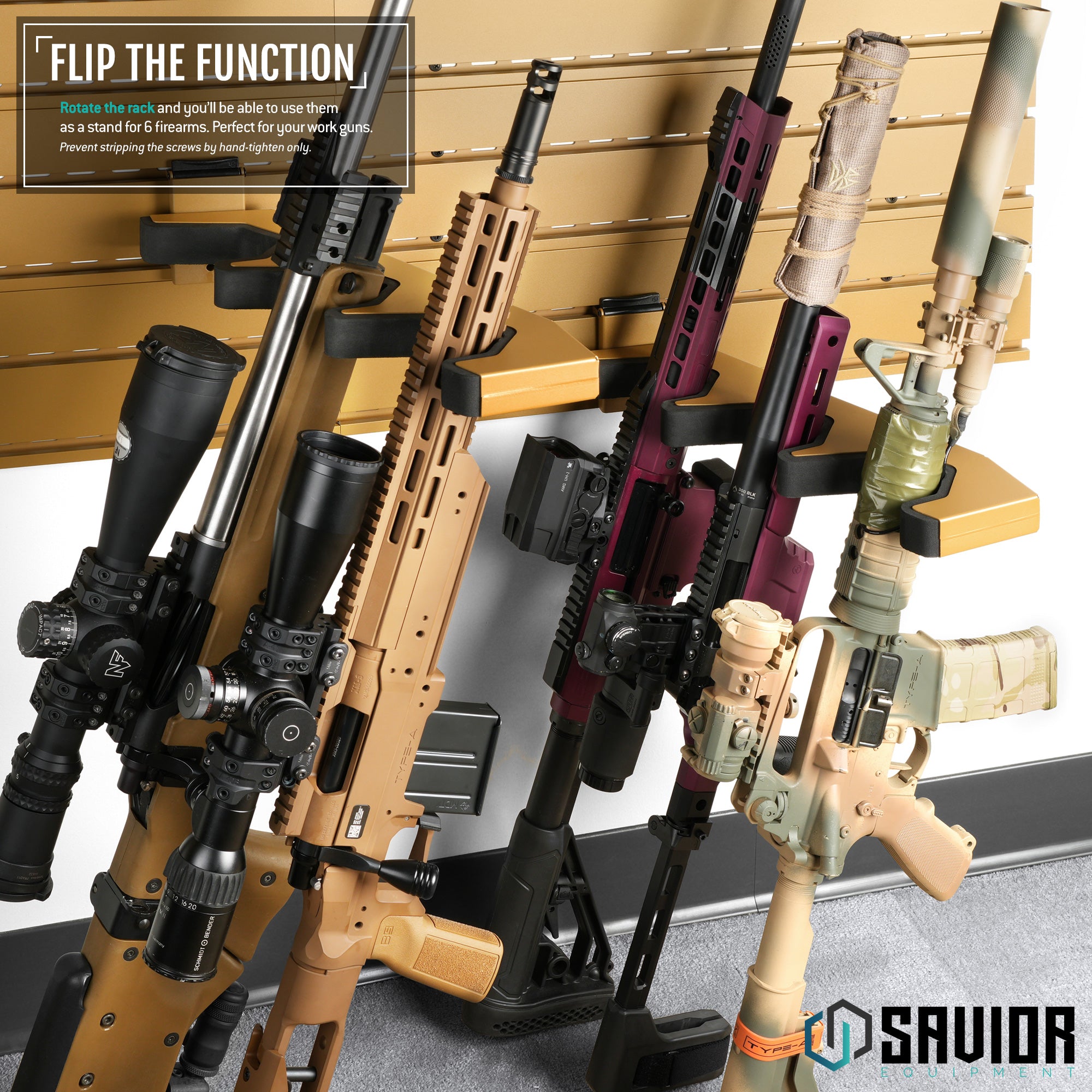 Wall Rack System - 3-Slot Horizontal Rack – Savior Equipment