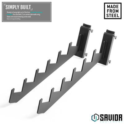 Wall Rack System - Slant Arm Clothes Rack (2-Pack)