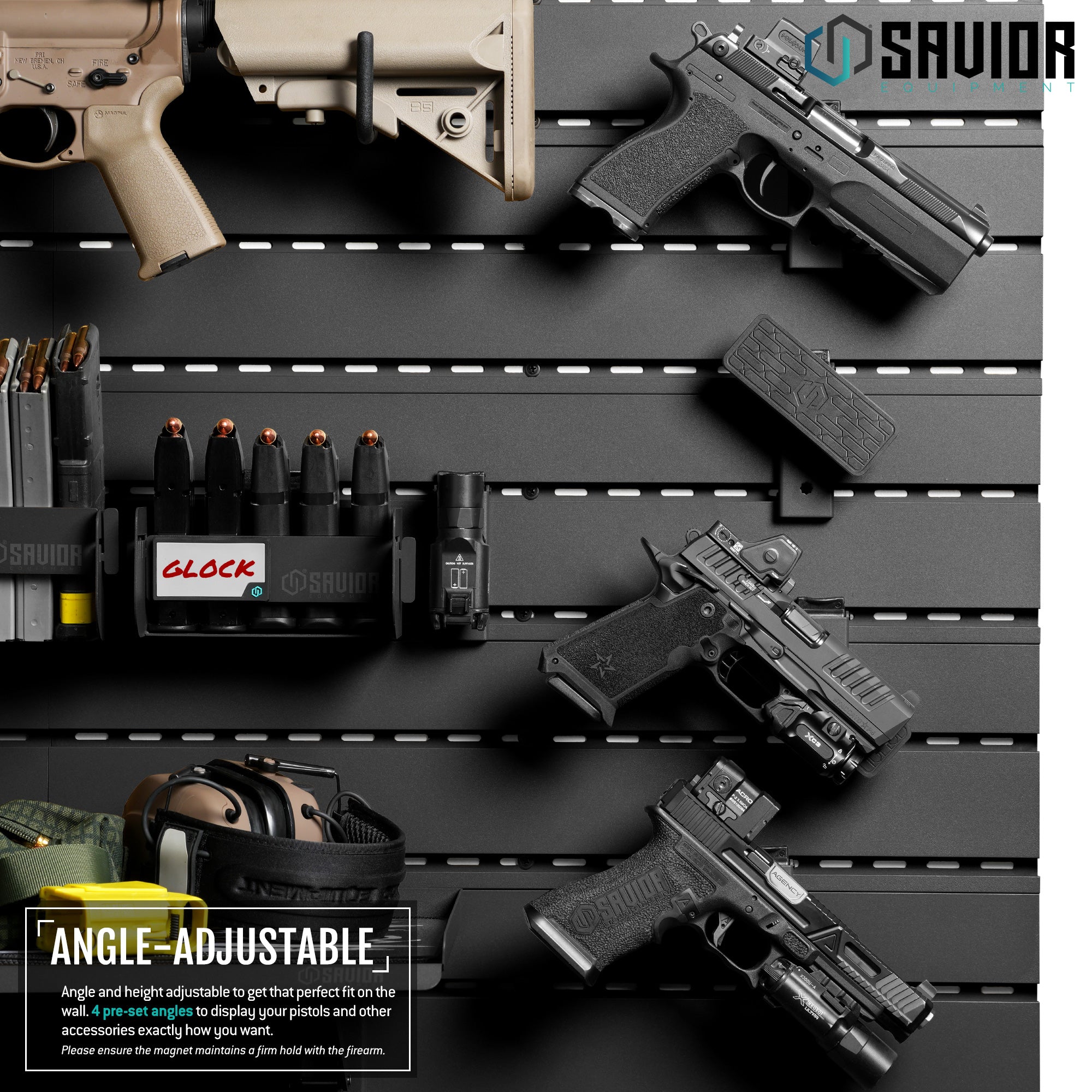 Wall Rack System - Magnetic Pistol Mount (2-Pack) – Savior Equipment
