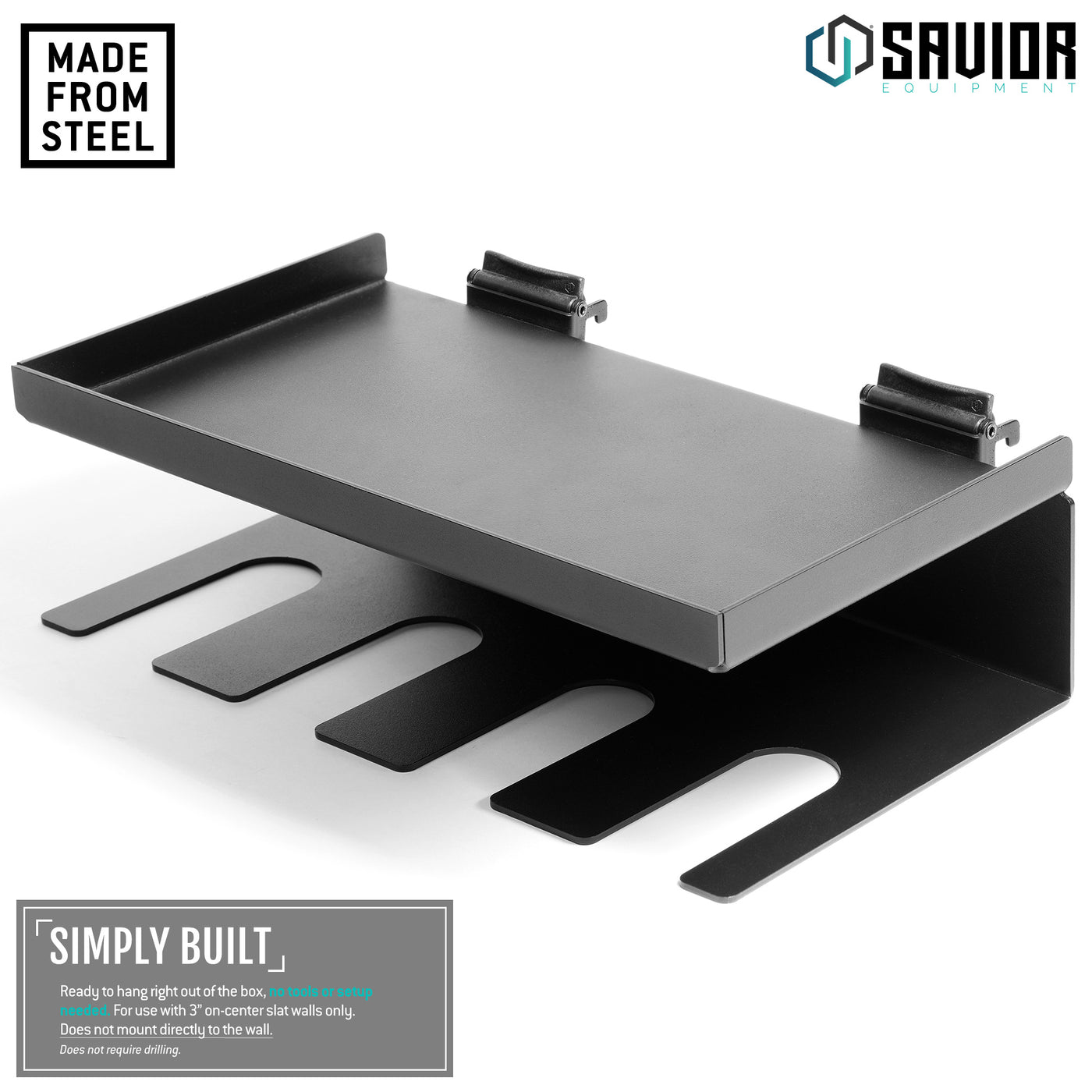 Wall Rack System - Power Drill Rack w/ Shelf