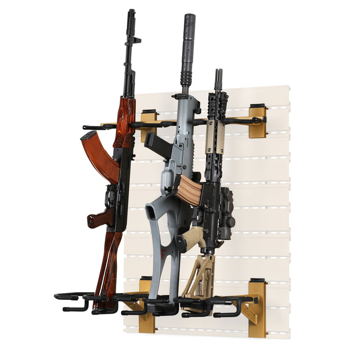 Wall Rack System Attachment - 6 Rifle Rack - Tan#color_ral-8000-tan