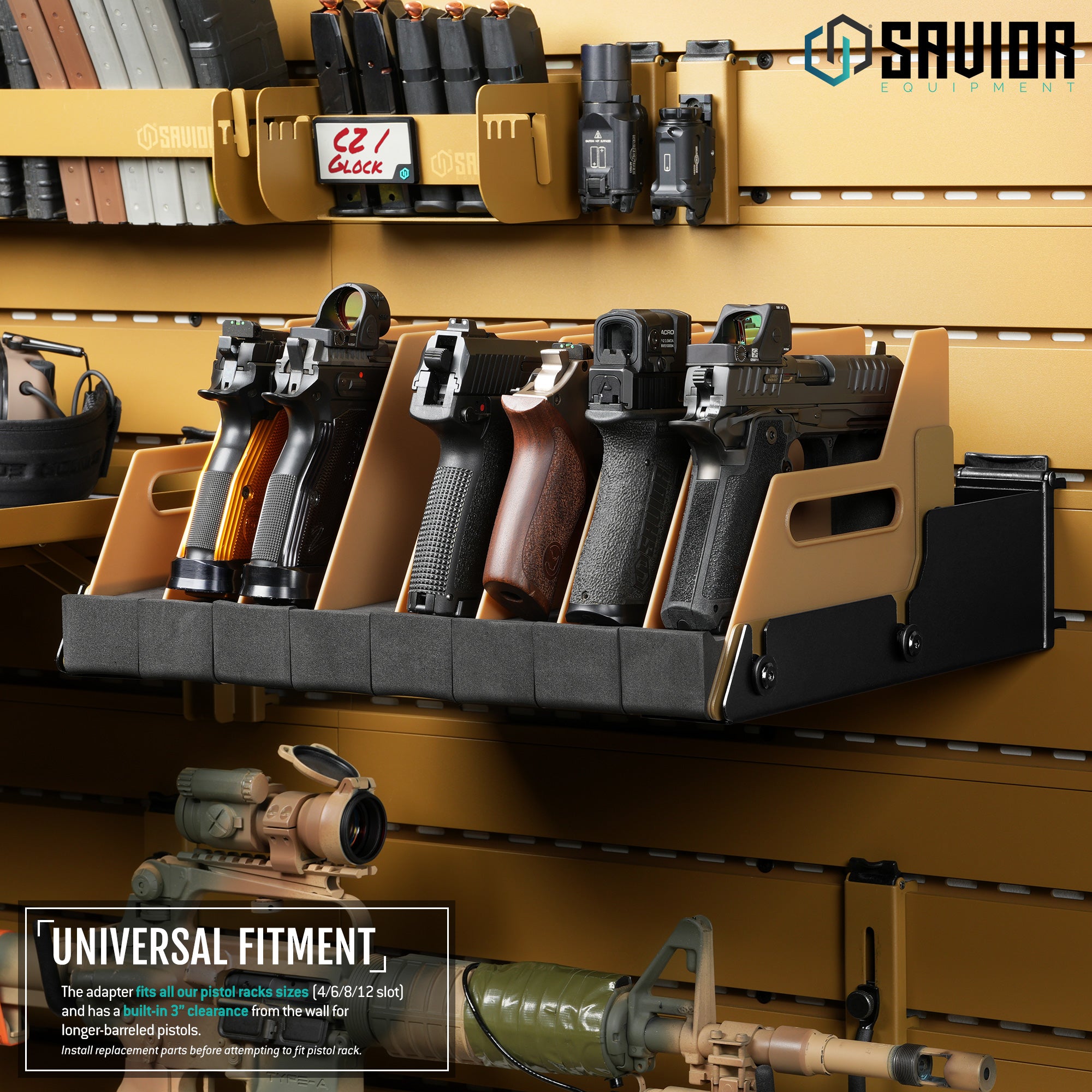 Wall Rack System - Pistol Rack Adapter – Savior Equipment