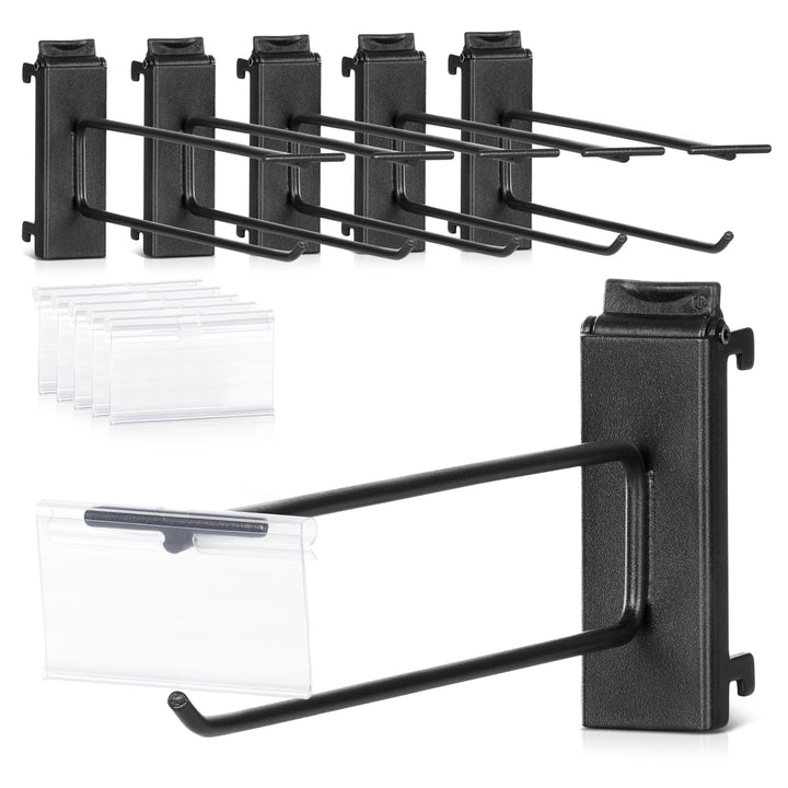 Wall Rack System - 8" Display Peg Hooks w/ Scanner Tag (6-Pack)