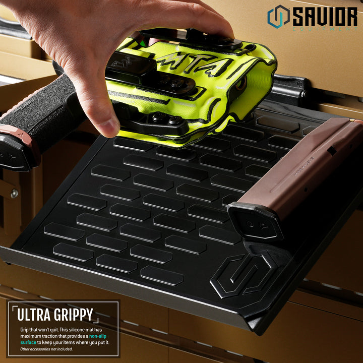 Wall Rack System - Slanted Display Shelf w/ Non-Slip Mat