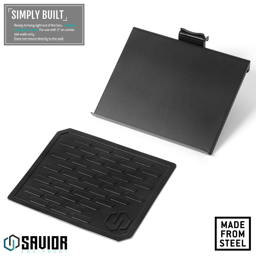 Wall Rack System - Slanted Display Shelf w/ Non-Slip Mat