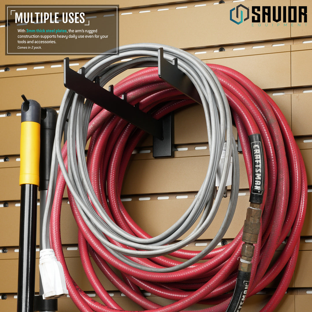 Wall Rack System - Straight Arm Clothes Rack (2-Pack)