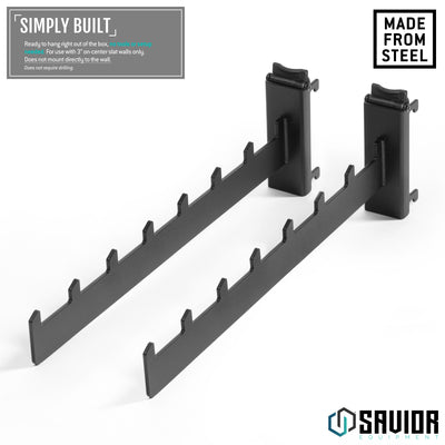 Wall Rack System - Straight Arm Clothes Rack (2-Pack)