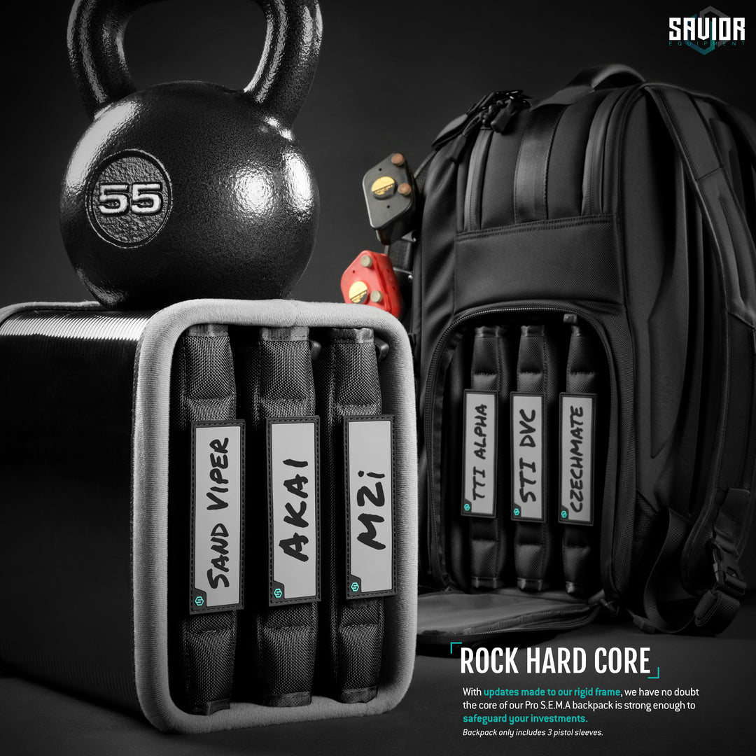 Rigid Frame - With updates made to our rigid frame, we have no doubt the core of our Pro S.E.M.A backpack is strong enough to safeguard your investments.#color_obsidian-black