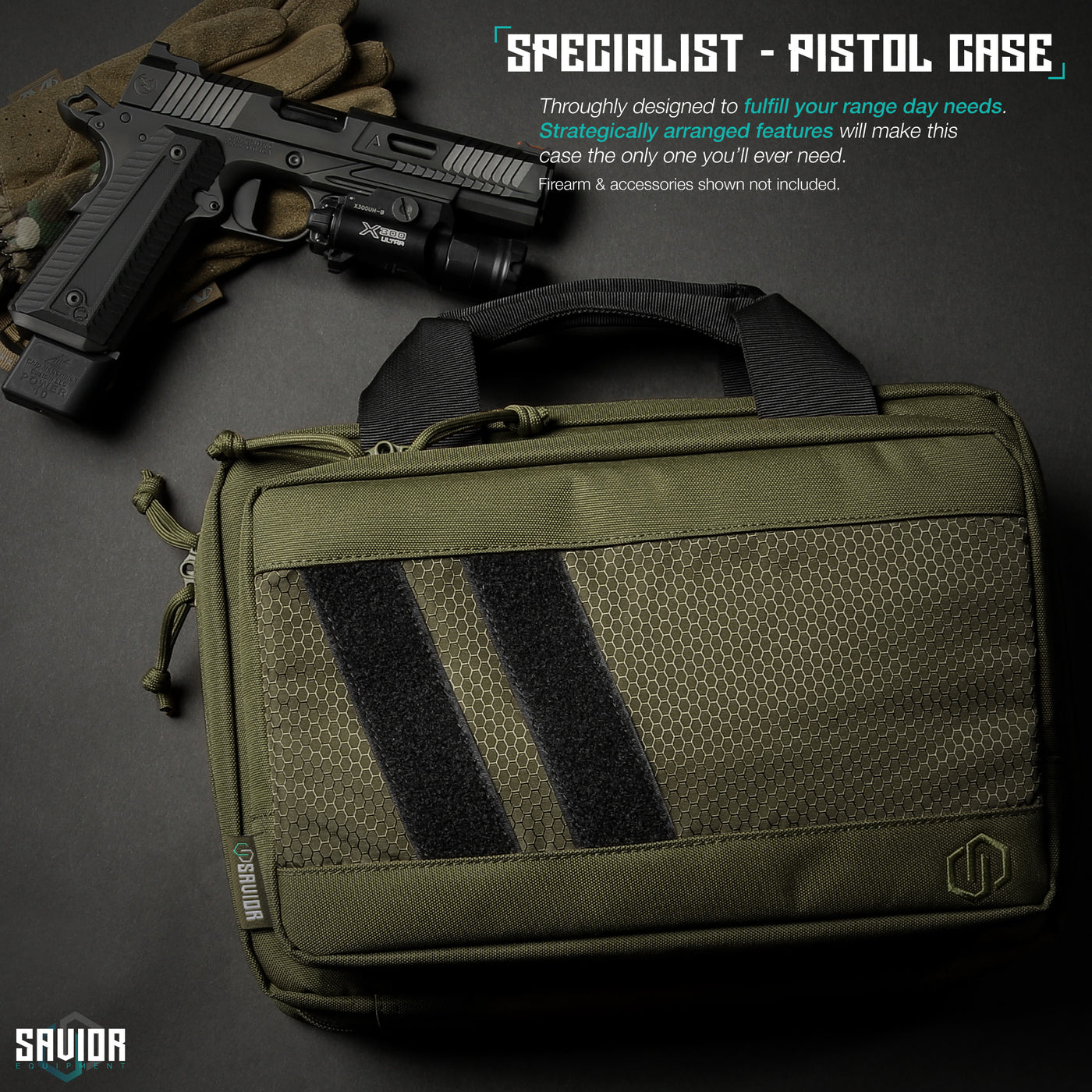 Specialist - Pistol Case - Thoroughly designed to fulfill your range day needs. Strategically arranged features will make this case the only one you'll ever need. Firearms & accessories shown not included.