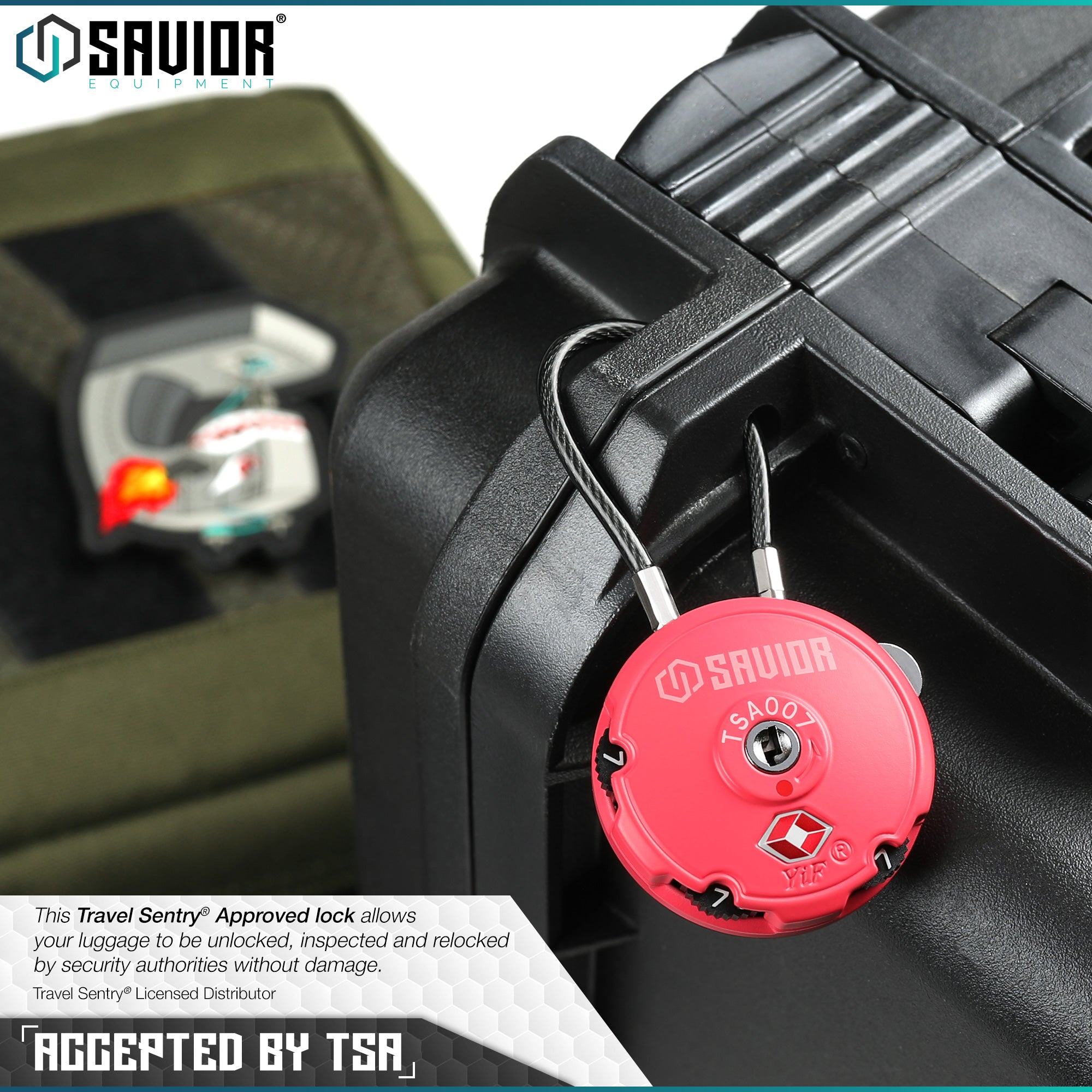 Combination Cable Lock (3-Digit) - 1/2/4 Pack – Savior Equipment