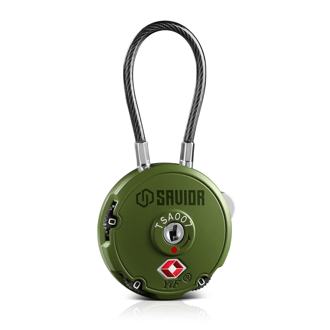 Round Cable Lock - Green