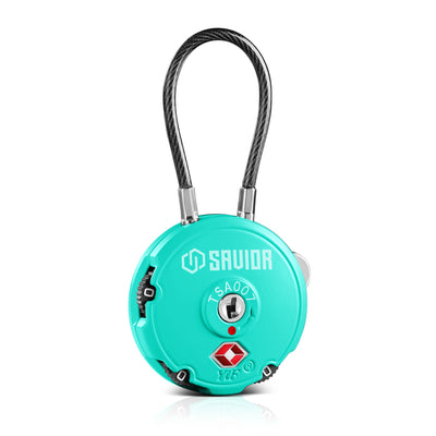 Round Cable Lock - Bright Teal