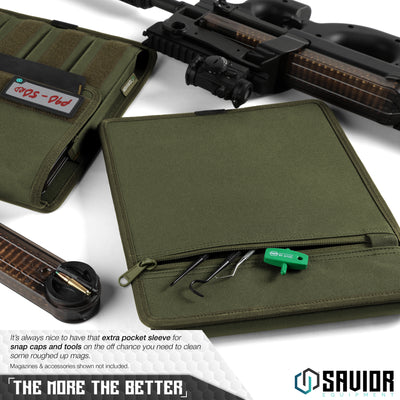 The More The Better - It’s always nice to have that extra pocket sleeve for snap caps and tools on the off chance you need to clean some roughed up mags. Magazines & accessories shown not included.#color_od-green