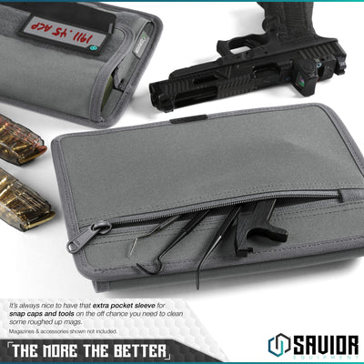 The More The Better - It’s always nice to have that extra pocket sleeve for snap caps and tools on the off chance you need to clean some roughed up mags. Magazines & accessories shown not included.#color_sw-gray