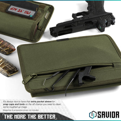 The More The Better - It’s always nice to have that extra pocket sleeve for snap caps and tools on the off chance you need to clean some roughed up mags. Magazines & accessories shown not included.#color_od-green