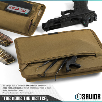 The More The Better - It’s always nice to have that extra pocket sleeve for snap caps and tools on the off chance you need to clean some roughed up mags. Magazines & accessories shown not included.#color_dark-fde