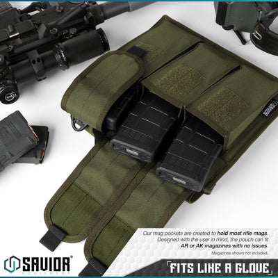 Fits Like a Glove - Our mag pockets are created to hold most rifle mags. Designed with the user in mind, the pouch can fit 30-40 round mags without any issues.#color_od-green