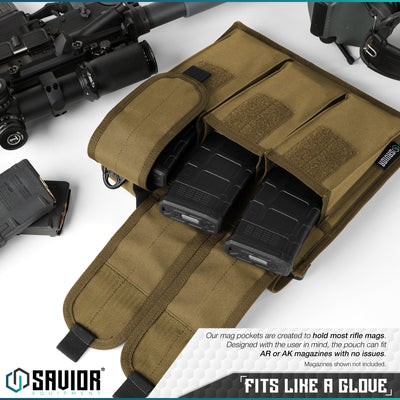 Fits Like a Glove - Our mag pockets are created to hold most rifle mags. Designed with the user in mind, the pouch can fit 30-40 round mags without any issues.#color_dark-fde