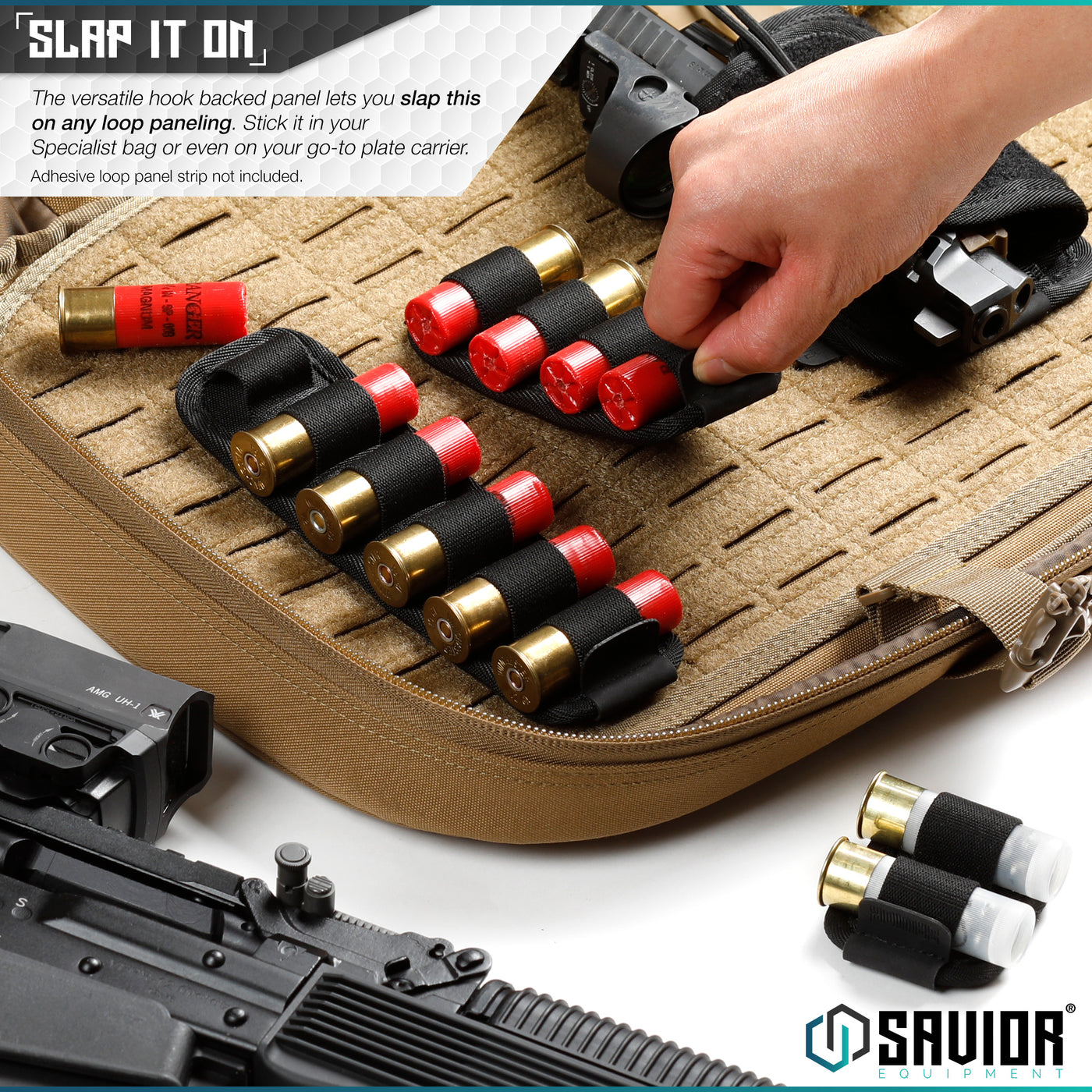 12GA Shotgun Shell Card - 2/4/6 Round - Hook Backing - 2 Pack