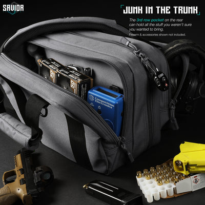 Junk In The Trunk - The 3rd row pocket on the rear can hold all the stuff you weren’t sure you wanted to bring. Firearms & accessories shown not included.