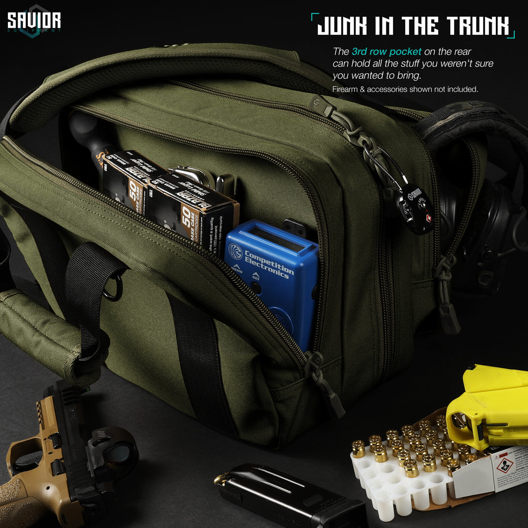 Junk In The Trunk - The 3rd row pocket on the rear can hold all the stuff you weren?€?t sure you wanted to bring. Firearms & accessories shown not included.#color_od-green