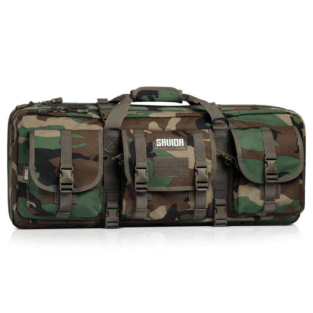 Savior Equipment Camo American Classic Shorty Double Rifle Bag, 24" M81 Woodland #color_m81-woodland