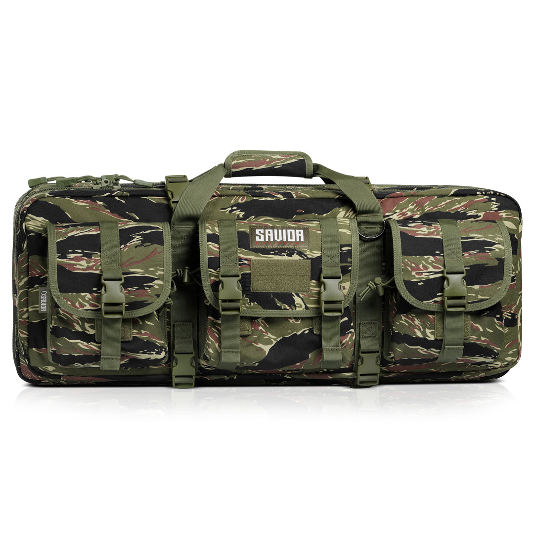 Savior Equipment Camo American Classic Shorty Double Rifle Bag, 24" Tiger Stripe #color_tiger-stripe