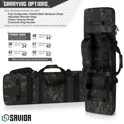 Carrying Options - Caarry this beast however you want. Fully configurable, padded mesh backpack straps. Adjustable shoulder strap. Classic carrying handle. Cushioned drag handles. Dragging this bag on the ground is not ideal and there is not recommended.