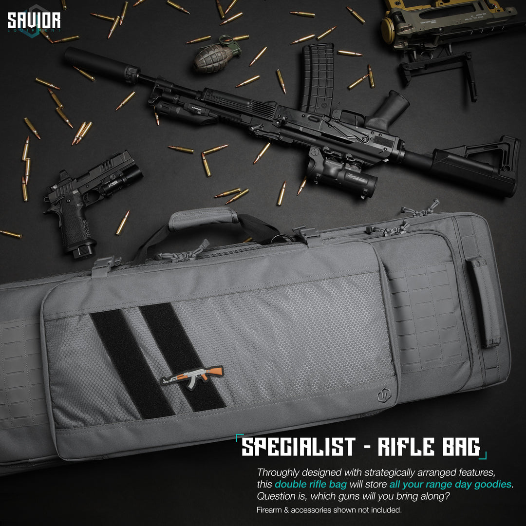 Specialist - Rifle Bag - Throughly designed with strategically arranged features, this double rifle bag will store all your range day goodies. Question is, which guns will you bring along? Firearms & accessories shown not included.#color_sw-gray