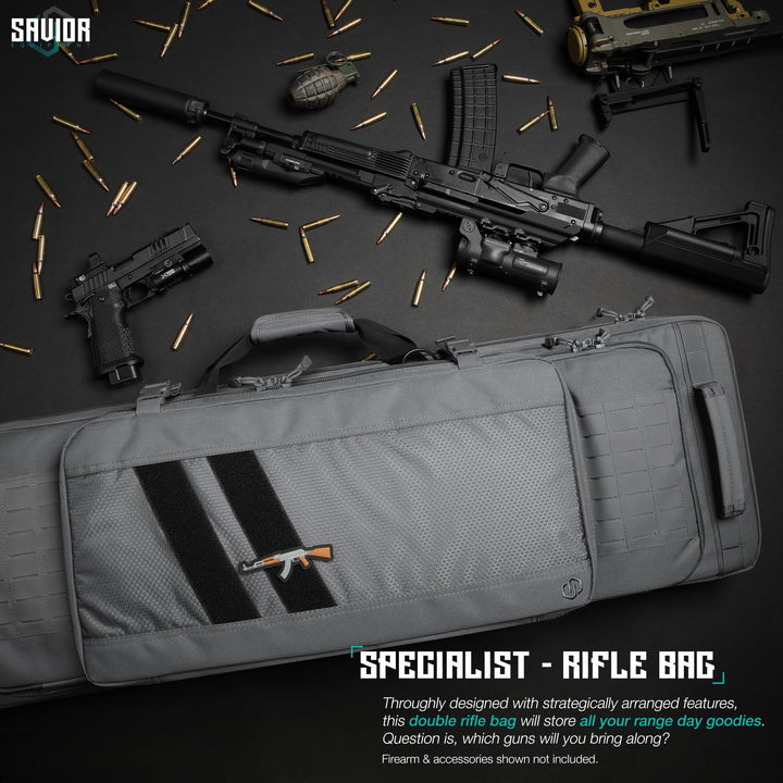 Specialist - Rifle Bag - Throughly designed with strategically arranged features, this double rifle bag will store all your range day goodies. Question is, which guns will you bring along? Firearms & accessories shown not included.#color_sw-gray
