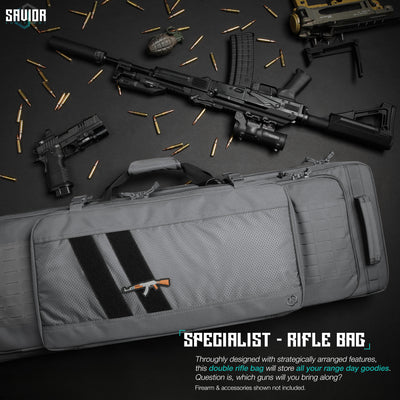 Specialist - Rifle Bag - Throughly designed with strategically arranged features, this double rifle bag will store all your range day goodies. Question is, which guns will you bring along? Firearms & accessories shown not included.