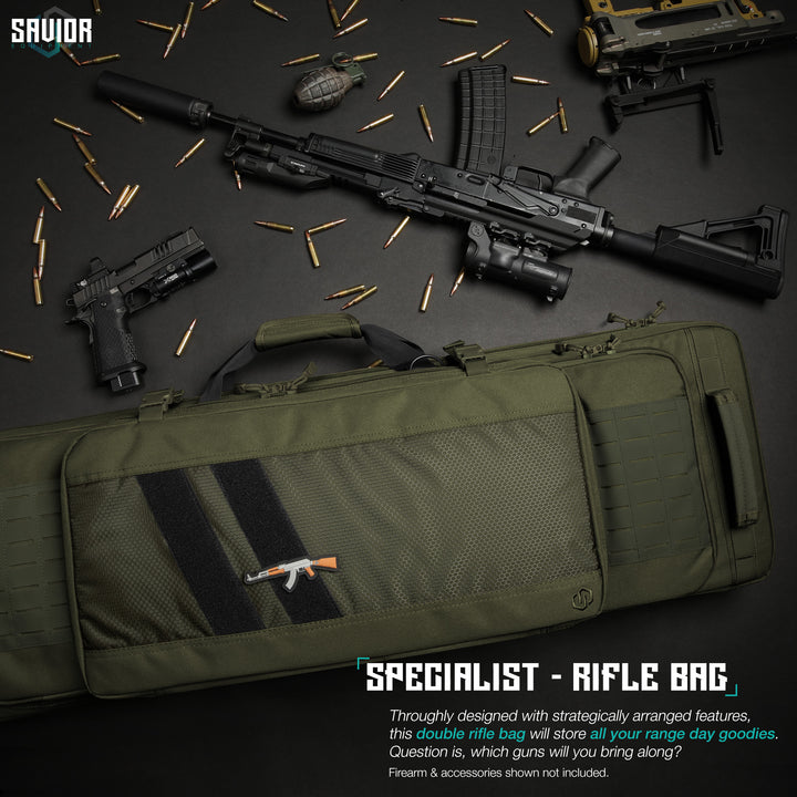 Specialist - Rifle Bag - Throughly designed with strategically arranged features, this double rifle bag will store all your range day goodies. Question is, which guns will you bring along? Firearms & accessories shown not included.#color_od-green
