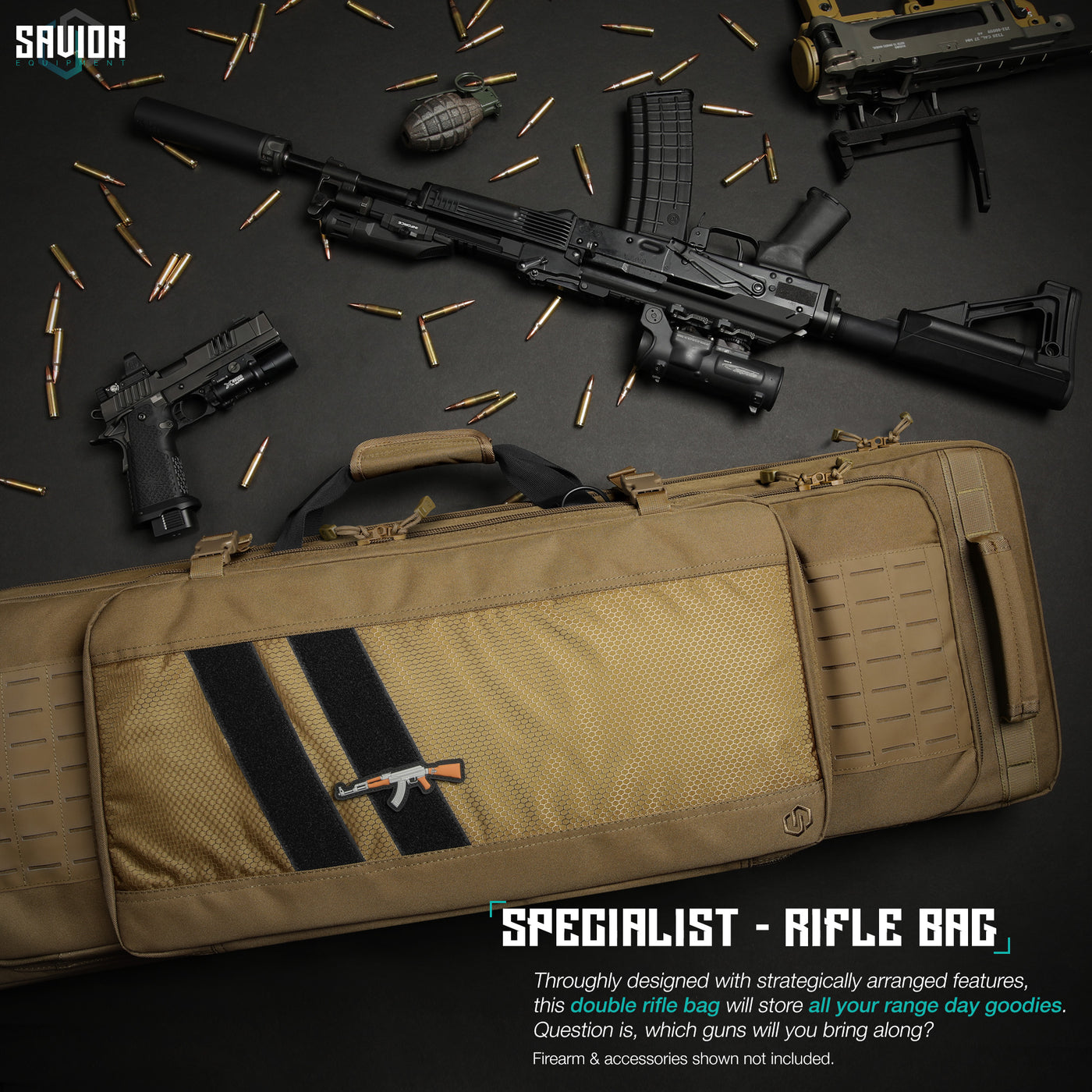 Specialist - Rifle Bag - Throughly designed with strategically arranged features, this double rifle bag will store all your range day goodies. Question is, which guns will you bring along? Firearms & accessories shown not included.
